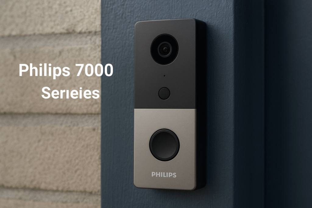 "Philips 7000 Series smart video doorbell matte finish build quality"